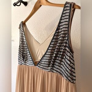 Ombré Sequin High Waist Cocktail Dress